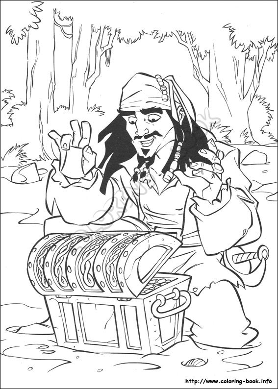 Pirates of the Caribbean coloring picture